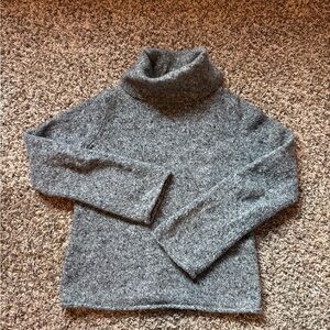 Express Charcoal and Green Wool Turtleneck Sweater